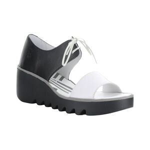 Fly London Bilu Leather Sandal, White